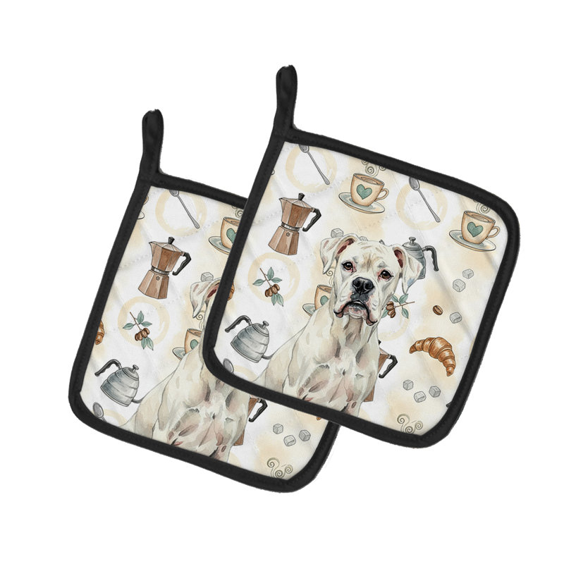 Paire de porte-cafetières White Boxer