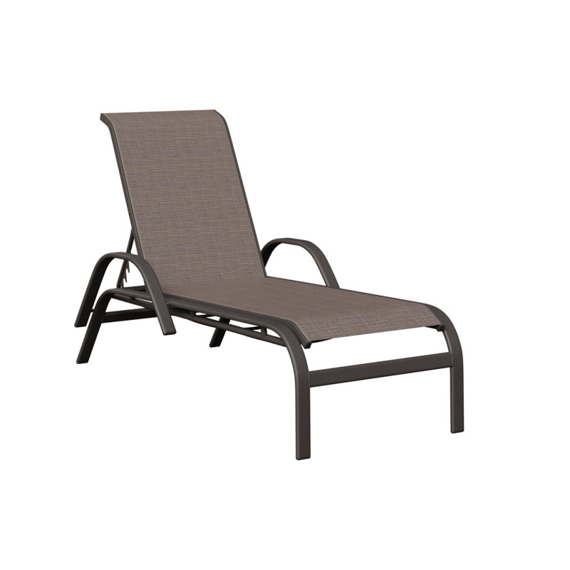 Chaise longue berlinoise en graphite moucheté Berlin Gardens, Marron foncé, Graphite moucheté