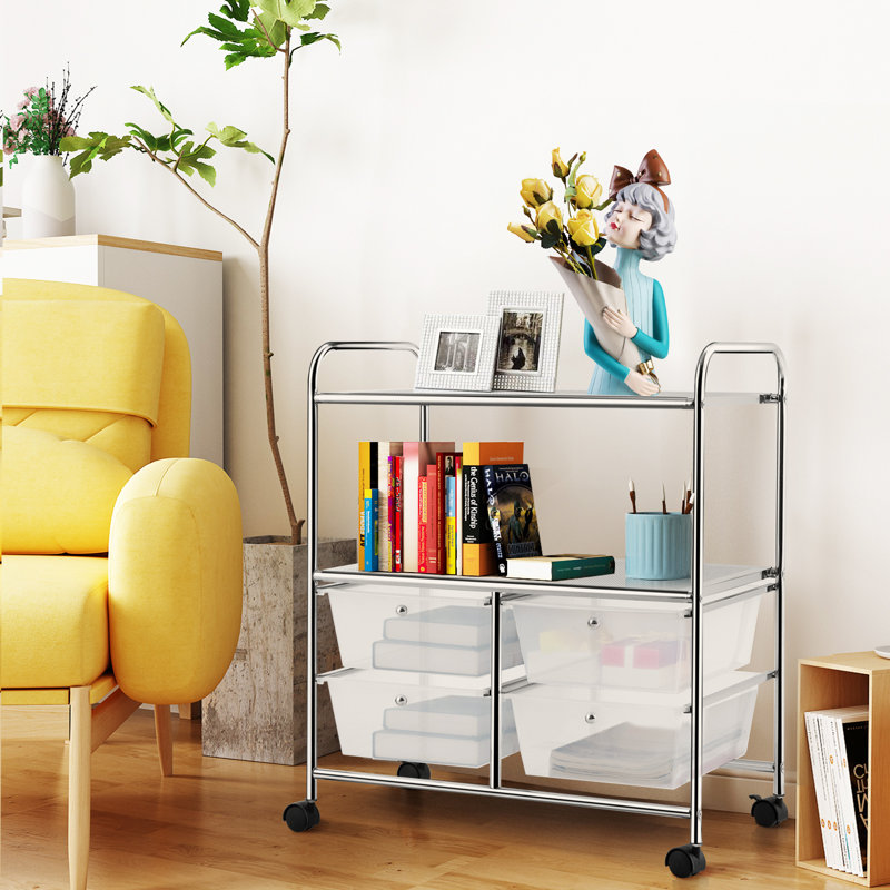 Tonquin 75cm H x 63cm W Utility Cart with Wheels, White
