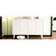 Armoire de rangement chic 55,1 * 13,7 * 35,4 pouces avec pieds en bois massif et portes cannelées, blanc, tablettes réglables pour le salon, le couloir, le vestibule, le placard, la cuisine, 4 portes, 5 tablettes-822744859