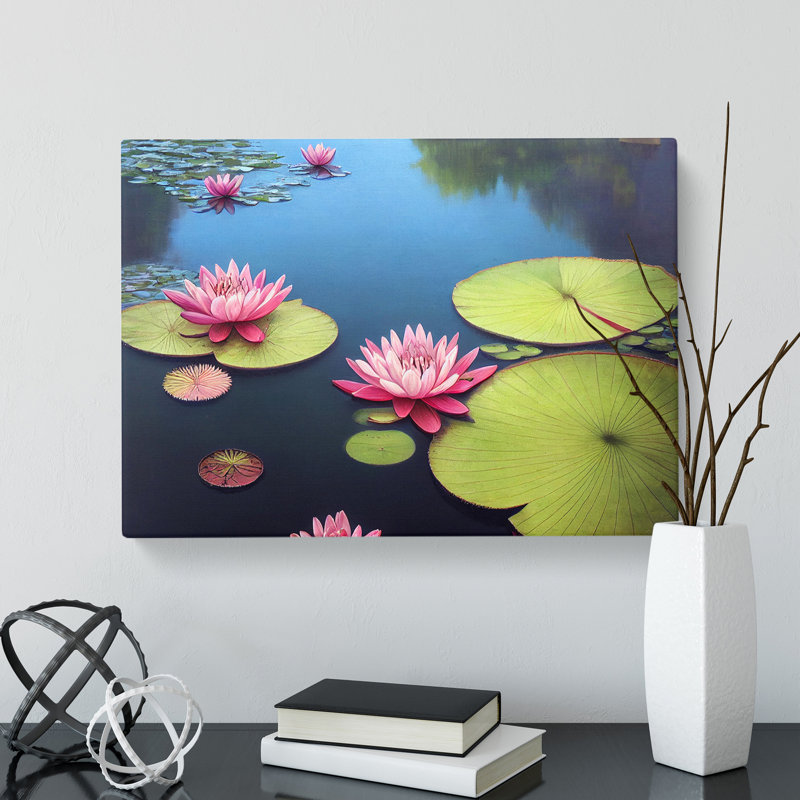 Beauty Of A Water Lily Pond - Wrapped Canvas, 50cm H x 76cm W x 3cm D