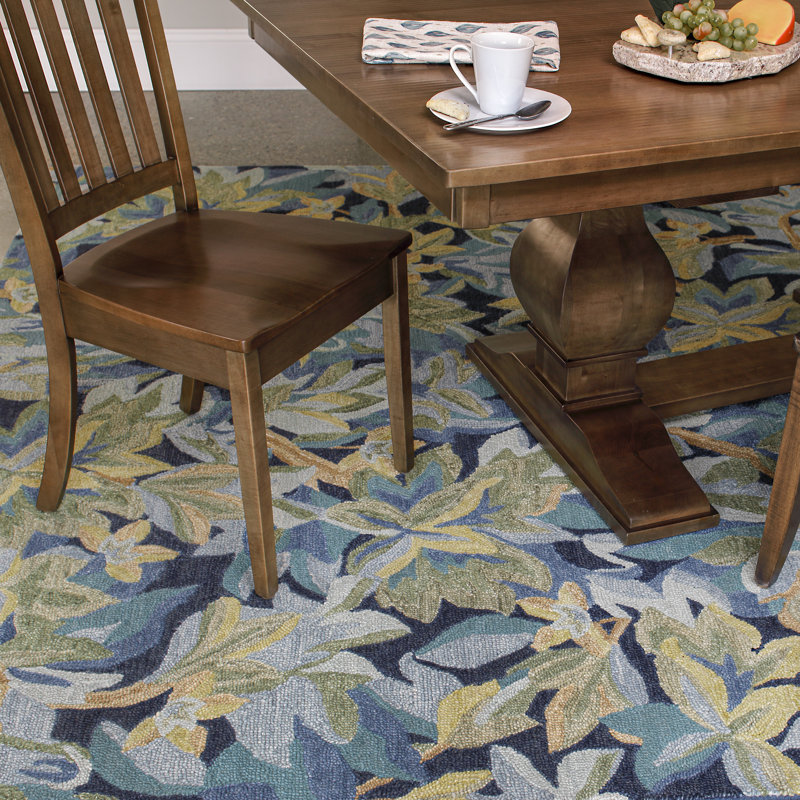 Avalonian Handmade Hand Tufted Wool Blue/Green Rug, Rectangle 9' x 13'