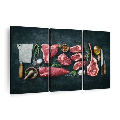 «Coupes de steak brut» - 3 pièces