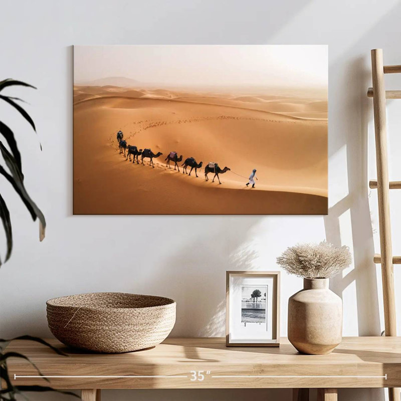 Chameaux d'Alvord dans le désert marocain, H 16 po x l 24 po