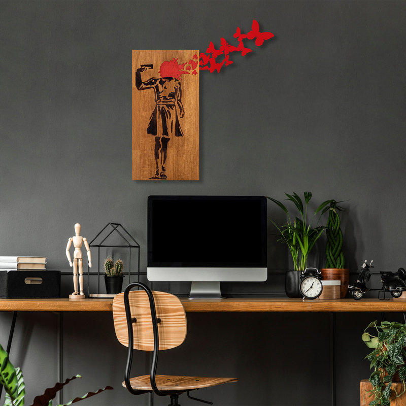 Accessoire mural décoratif en bois