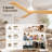 52-Inch Solid Wood Ceiling Fan without Light