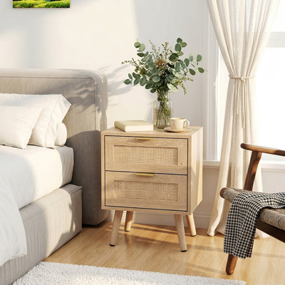 40cm W Solid Wood Bedside Table