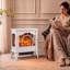 HOMCOM 55 cm W White Electric Stove