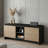 Elara 43" Wide Modern Shoe Storage Bench with Upholstered Seat and Soft-Close Doors-2040851068