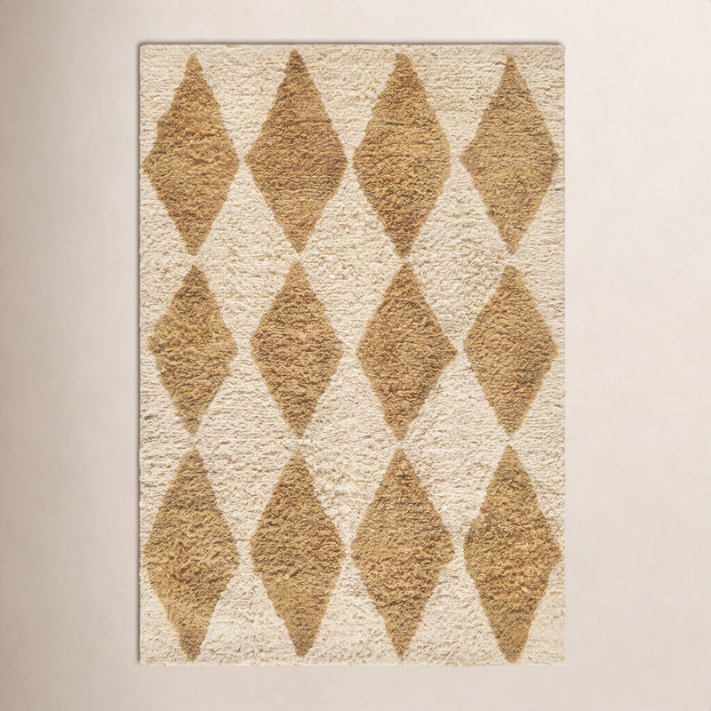 Anemone Diamond Wool Shag, Rectangle 5' x 7'6"