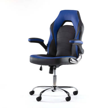 Gamer Gear Gaming Office Chair with Extendable Leg Rest, Black Fabric  Upholstery 