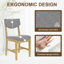 Ensemble de table de salle à manger en bois durable avec finition naturelle, style maison de campagne pour la cuisine