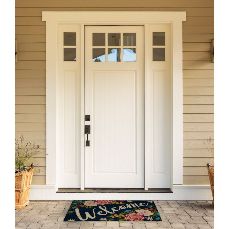 Ailet Non-Slip Floral Outdoor Doormat