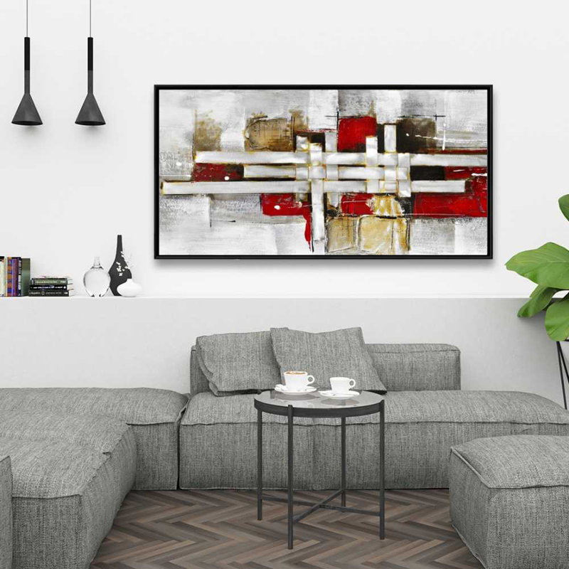 Art abstrait sur toile encadrée abstraite