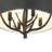 Korting 4 Light Semi-Flush in Antique Black Iron with Antique Black Iron