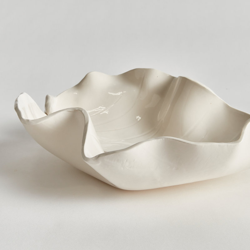 MORICENTO LEAF SCULPTURE SMALL, Small, White