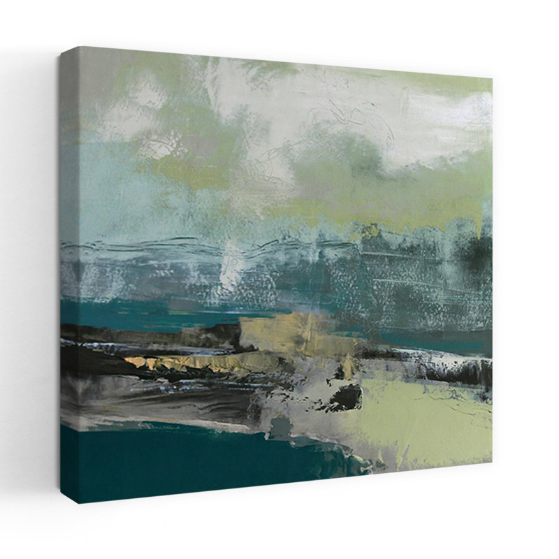 Ebb and Flow, art contemporain abstrait, H 18 po x l 18 po