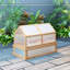 Lit de jardin surélevé avec serre en polycarbonate Outsunny