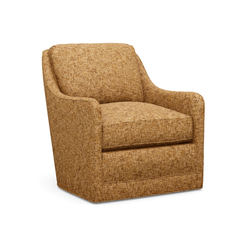 Barclay Butera Upholstery Swivel Armchair, Orange/Rust