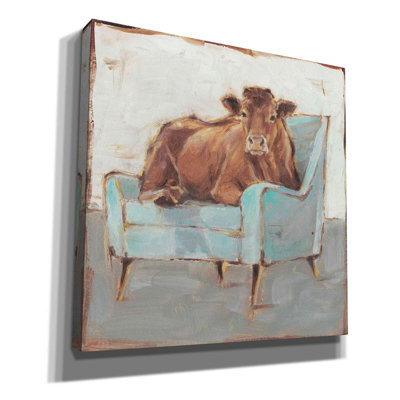 'Moo-ving In IV' by Ethan Harper, Canvas Wall Art