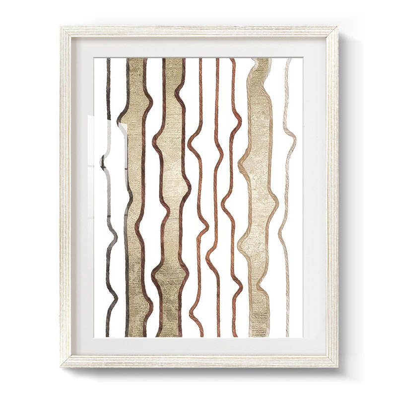 Jagged Flow III -Framed Print, 28.5" H x 20.5" W, White