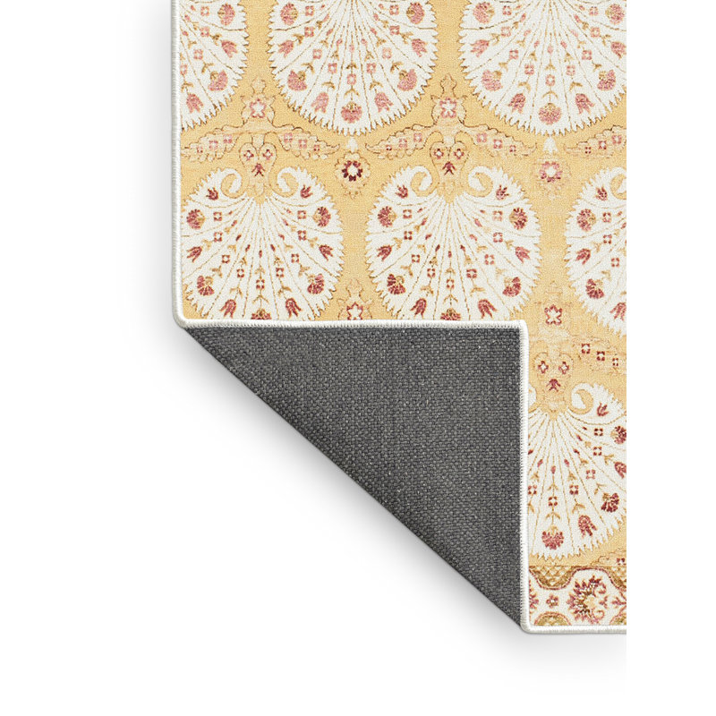 Tapis orange/blanc contemporain, Rectangle 4 pi x 6 pi