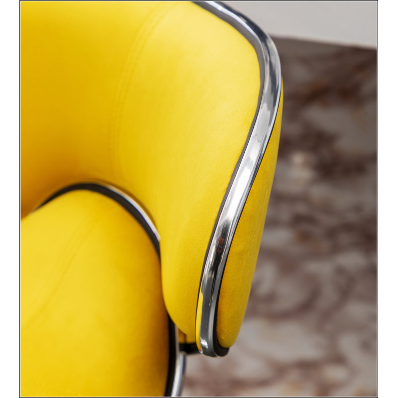 Kaelynn Velvet Upholstered Adjustable Swivel Barstool, Set of 2 17.75" W x 21.6" D x 32.25"-41"H