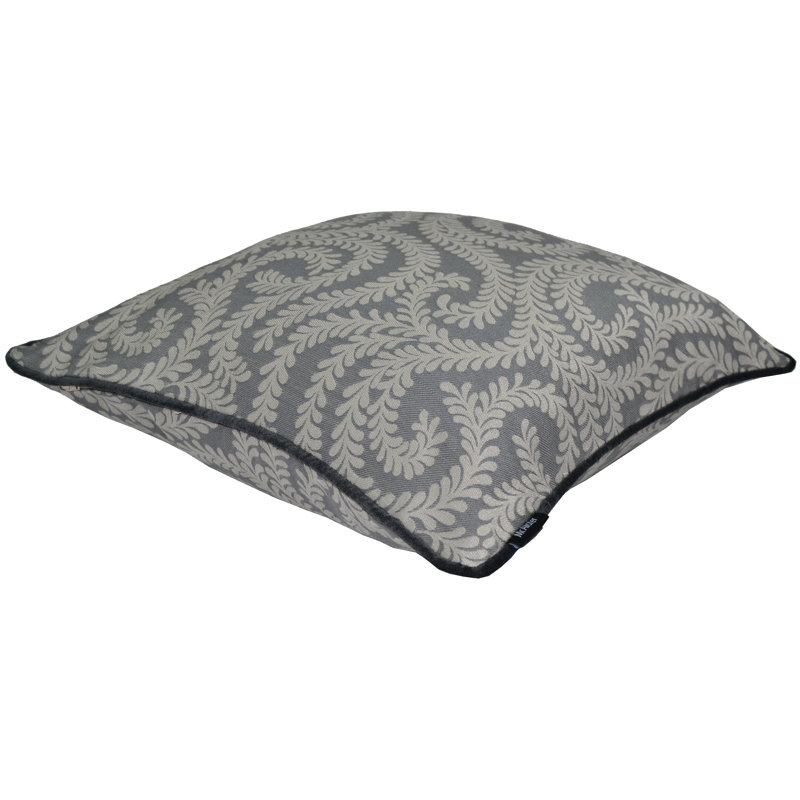 Holoman Floral Square Cushion, 60 x 60cm, Grey