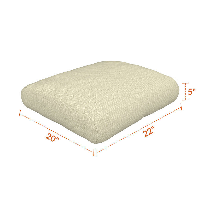 Coussin de remplacement pour repose-pieds d'extérieur Sunbrella