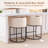 26 in Counter Height Bar Stools Set of 4, Upholstered Barrel Counter Stools with Metal Frame for Kitchen Island, Beige-119970823-119970816-119970818