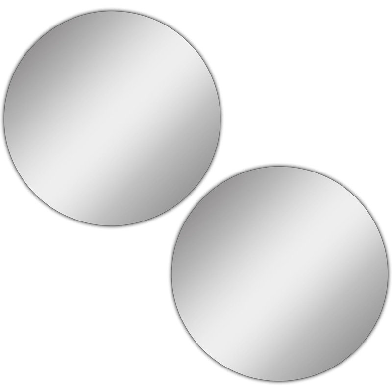 Ensemble de 2 miroirs ronds en plexiglas