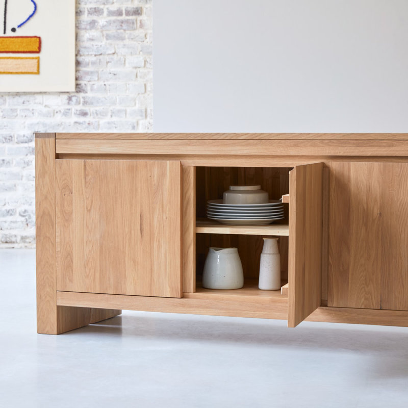 Eden 82.68'' W Solid Wood Sideboard