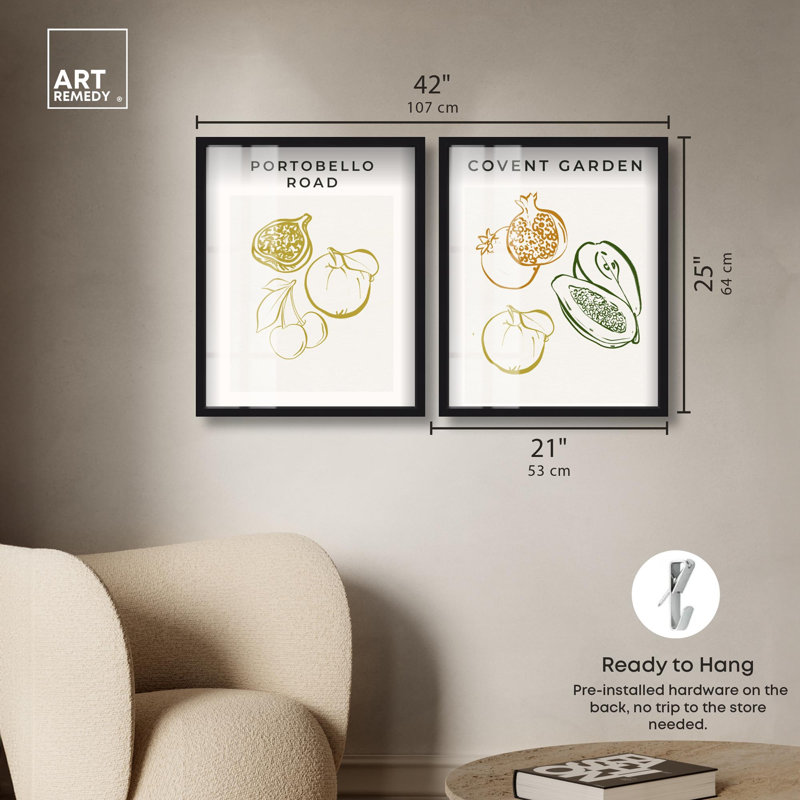 Ensemble d'art mural Serene Modern Abstraction Shadowbox, H 25 po x l 21 po, Structure noire