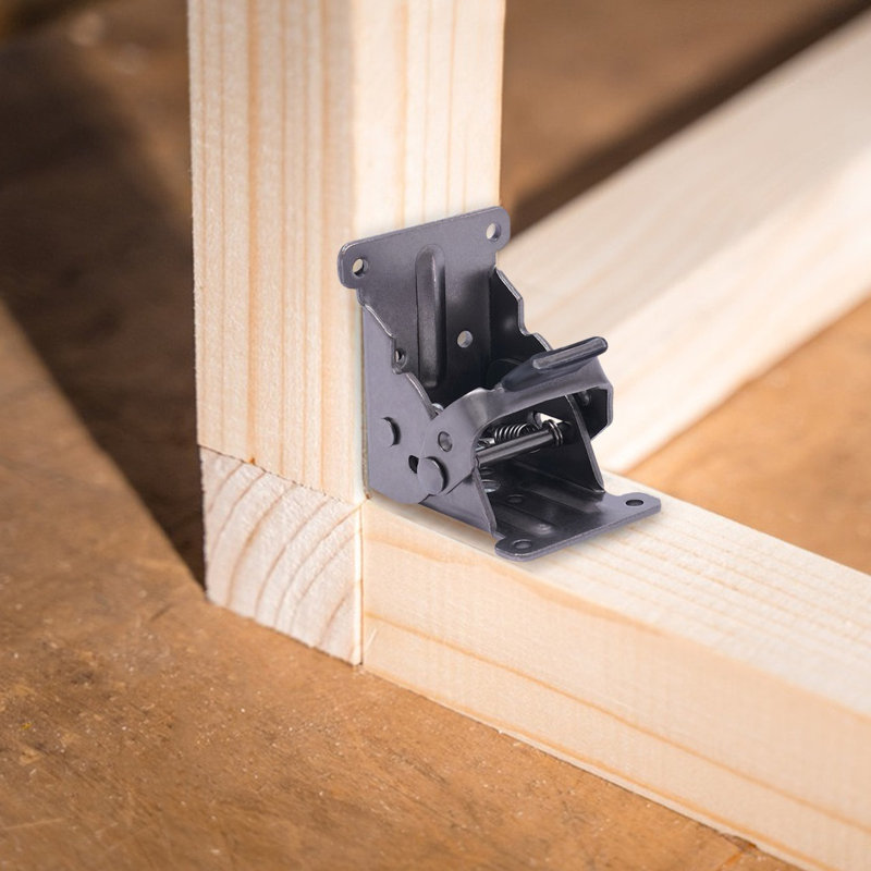 4 Pcs Folding Brakcet 0°-90° Table Foldable Hinge Self Lock Extension Support for Table Workbench Sleeping Platform