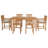 6 - Person Teak Wood Patio Dining Set with Rectangular Table , Cushions Included