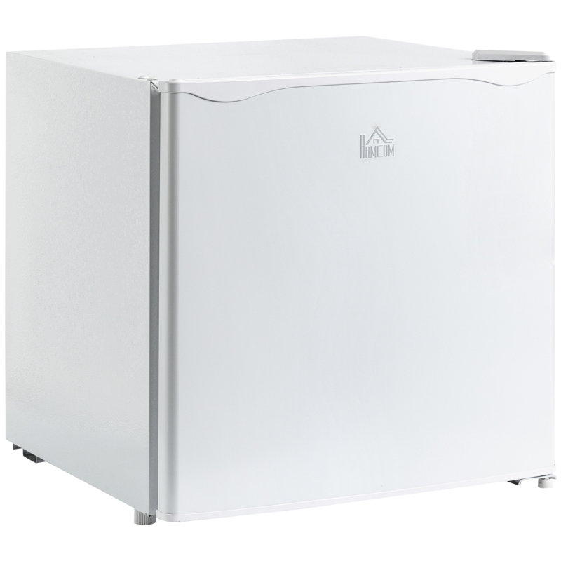 HomCom 1.1 Cubic Feet Countertop Mini Fridge with Freezer, White