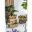 Ensemble de 3 jardinières en métal patiné, L: 22 x 16,7 x 8,3 po, M: 21 x 16,5 x 7,3 po, S: 18 x 13,5 x 7 po
