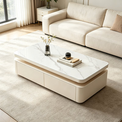 Table basse contemporaine avec rangement dissimulé