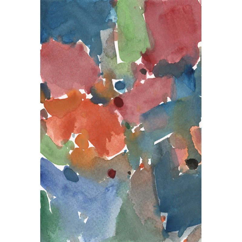 The Site Plan I - Painting, 122 cm H x 81 cm W, Black Floater Framed
