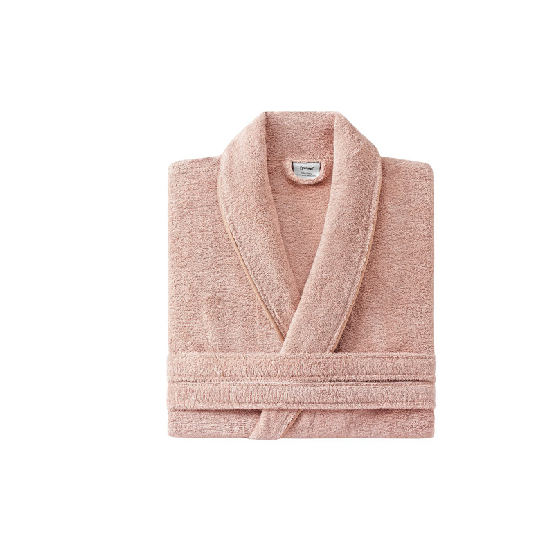Peignoir mi-mollet en coton avec poches Labarbera, G / TG, Rose