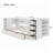 White Wooden Twin Size Daybed with Side Shelves & Drawers, Storage Bed with Multi-Functional Desk and Charging Station