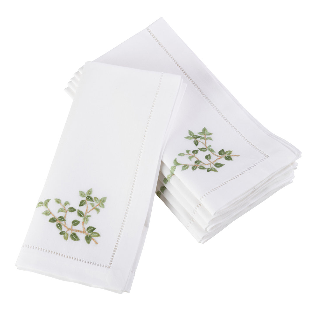 Villasenor Cotton Embroidered Square Napkin (Set of 6) Darby Home Co