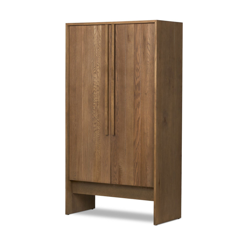 Armoire Ombret - brun foncé brossé, Chêne sable