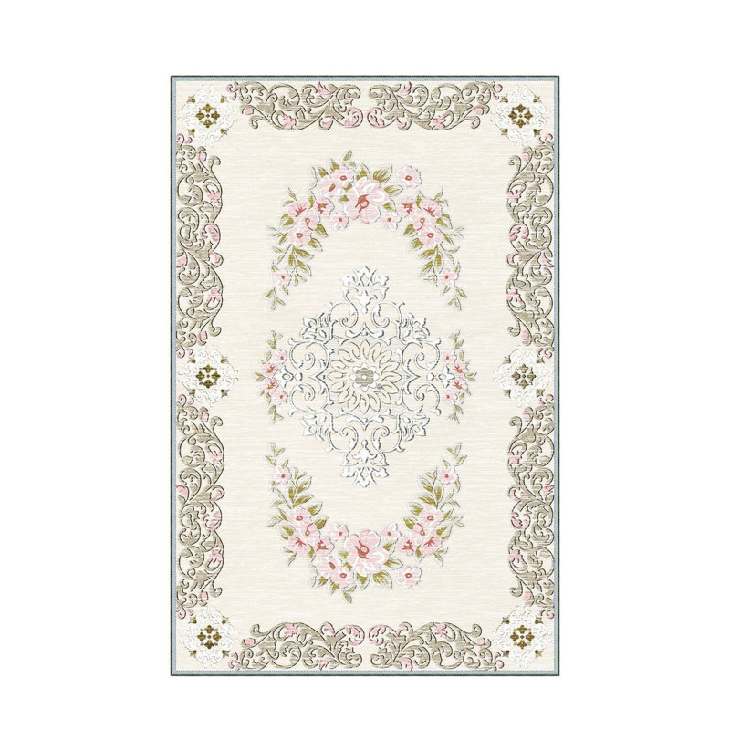 Stylish Hall Carpet (3.3 x 6.6 ft), 100% Polyester, 0.3 in Pile Height | Antibacterial, Non-Slip PVC Felt Dot Underside | Machine Washable, 3D Digital Print, Durable & Easy to Clean | Perfect for Entryway & Living Areas