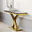 Devendra 50'' Luxury Gold Console Tables with Rich Gold X-Leg 