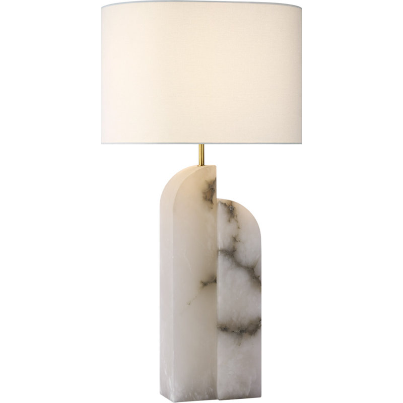 Kelly Wearstler Savoye Large Right Table Lamp, Alabaster