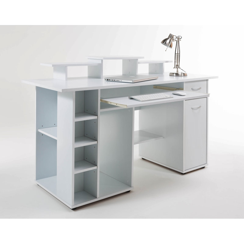 Boyden Solid Wood Solid Wood Computer Desk, White