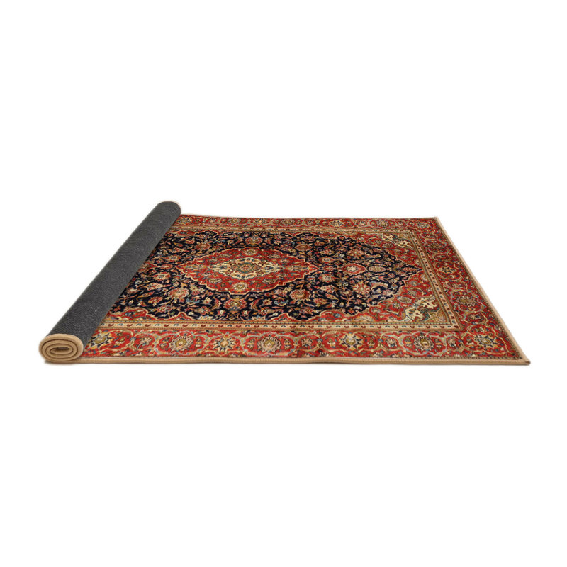 Tapis de style oriental rouge, Rond 8 pi