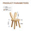 Solid Wood Rabbit Stool with Ear Backrest-1249628243