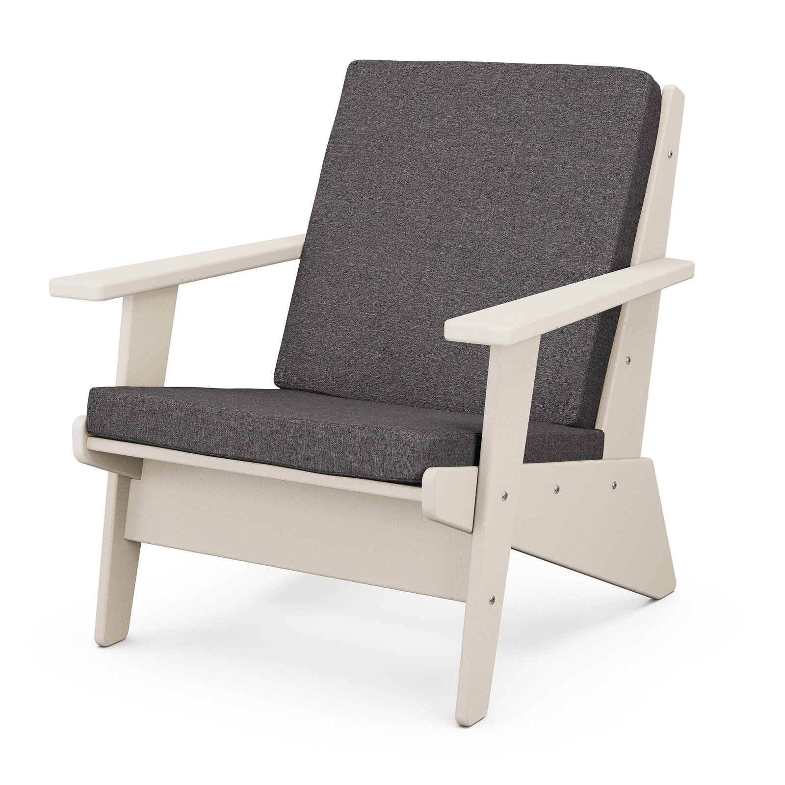 Riviera Modern Lounge Chair, Ash Charcoal, Sand